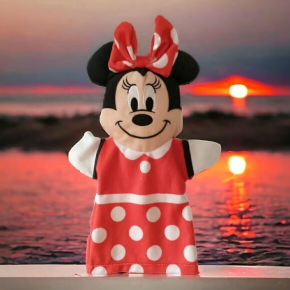 Melissa & Doug Minnie Mouse Puppet Hand Baby Kids Theatre Red White Polka Dot - Picture 15 of 15